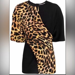 Stella McCartney Cheetah Print Panel T-shirt